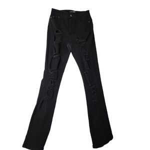 Fashion Nova Damaged  Straight Leg Jeans